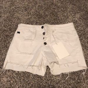 White Jean Shorts